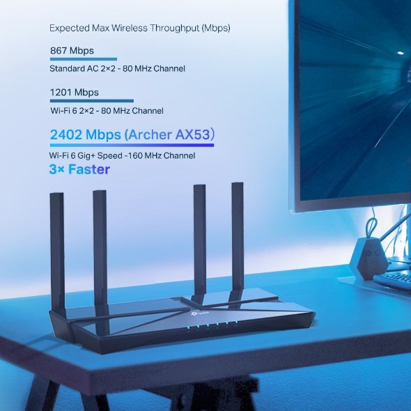 TP-Link Archer AX53 AX3000 Dual Band Gigabit WiFi 6 Router - Image 3