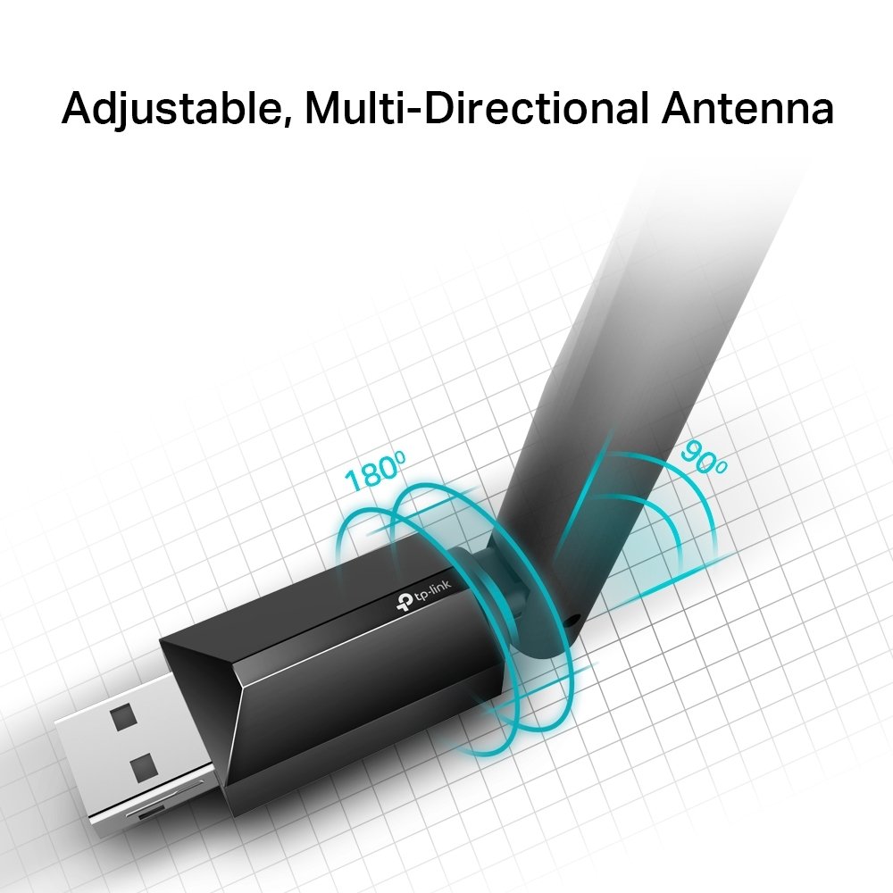 TP-Link Archer T2U Plus AC600 High Gain Dual Band Wireless USB Adapter - Image 6