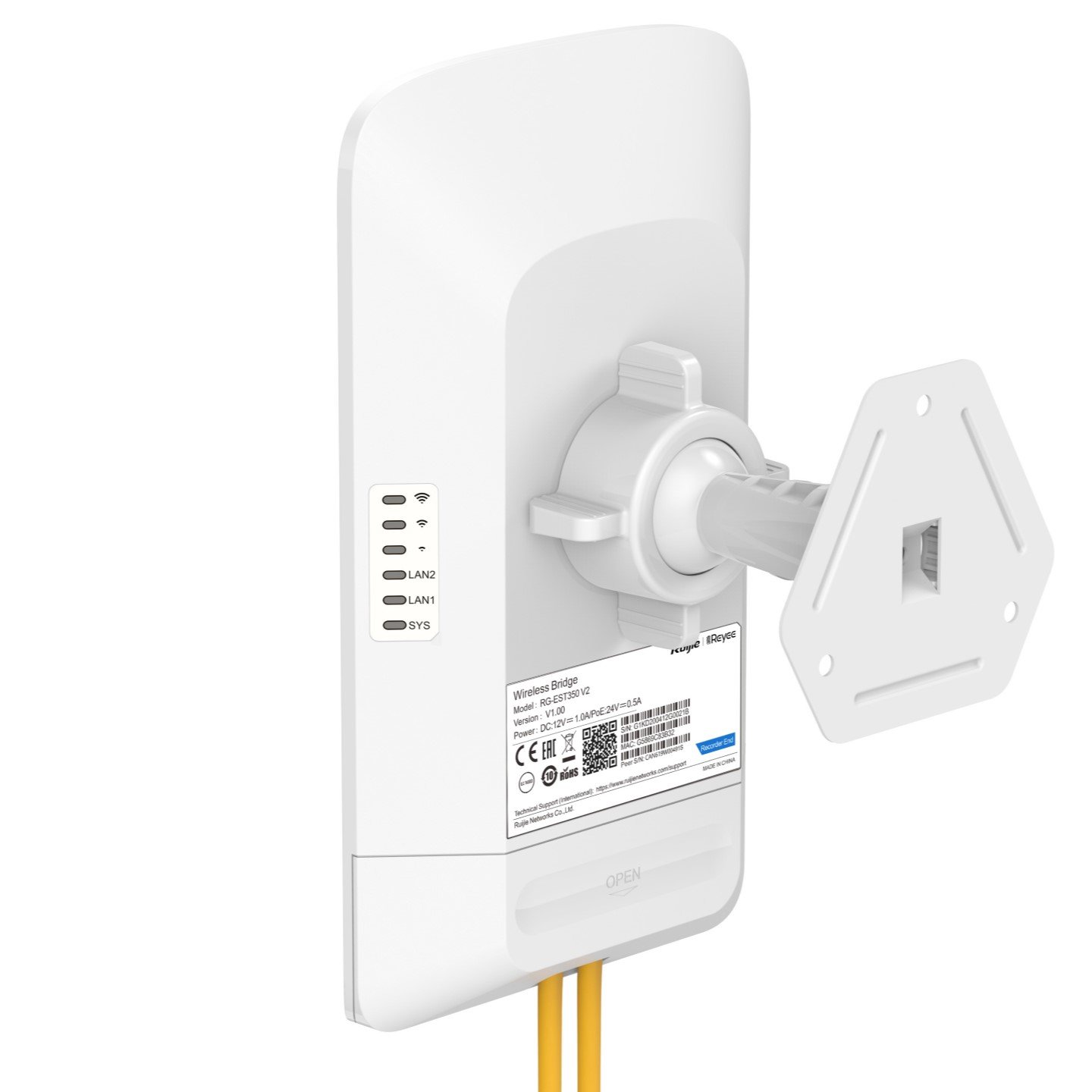 RG-EST350 V2, 5GHz Dual-stream 802.11ac 5KM Wireless Bridge (Pair) - Image 3