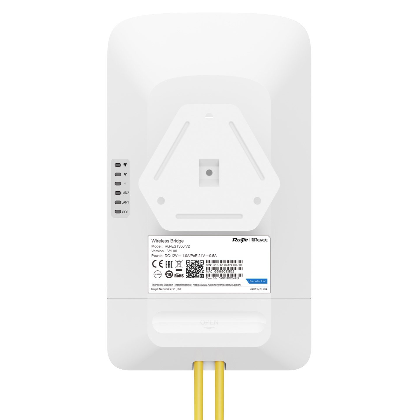 RG-EST350 V2, 5GHz Dual-stream 802.11ac 5KM Wireless Bridge (Pair) - Image 4