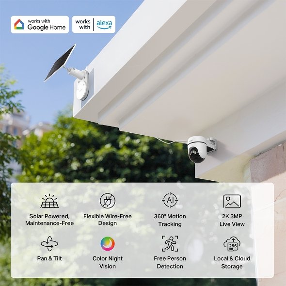 Tapo C610 KIT Solar-Powered Pan/Tilt Security Camera Kit - Image 4