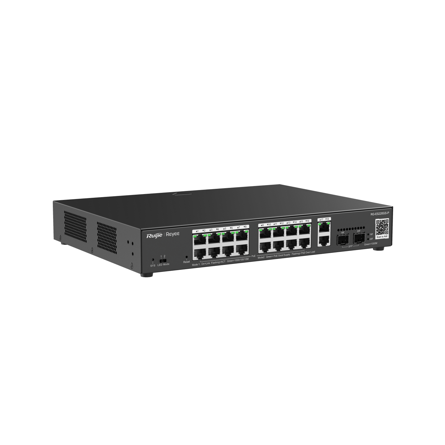 RG-ES220GS-P 20-Port Gigabit Smart Cloud Managed PoE Switch - Image 3