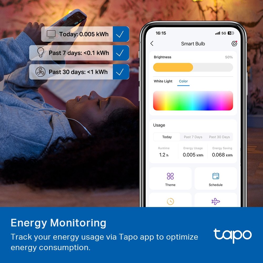 Tapo L535E Smart WiFi Light Bulb, Multicolor - Image 10