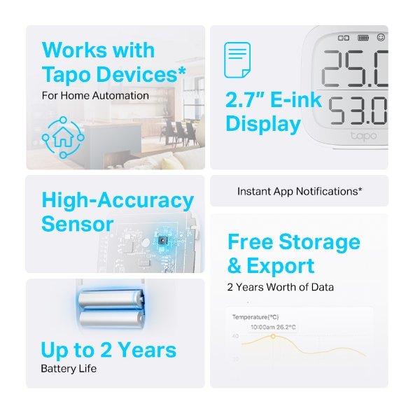 Tapo T315 Smart Temperature & Humidity Monitor - Image 3